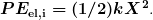 \boldsymbol{PE_{\textbf{el,i}}=(1/2)kX^2}.